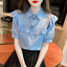 SNS에서 인기있는 제품이에요, 정말 좋아요. 여성반팔블라우스 할인 아이템 리스트 9